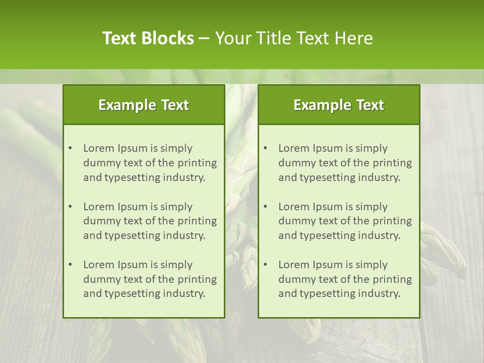 A Pile Of Asparagus On A Wooden Table PowerPoint Template
