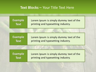 A Pile Of Asparagus On A Wooden Table PowerPoint Template
