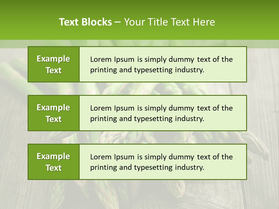 A Pile Of Asparagus On A Wooden Table PowerPoint Template