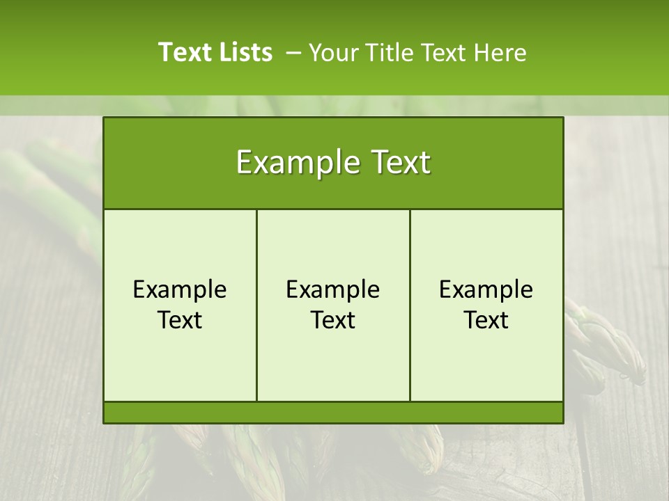 A Pile Of Asparagus On A Wooden Table PowerPoint Template