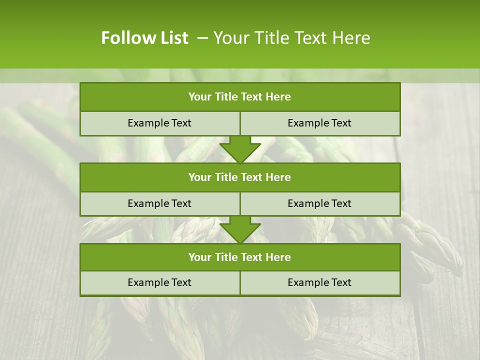 A Pile Of Asparagus On A Wooden Table PowerPoint Template