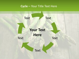 A Pile Of Asparagus On A Wooden Table PowerPoint Template
