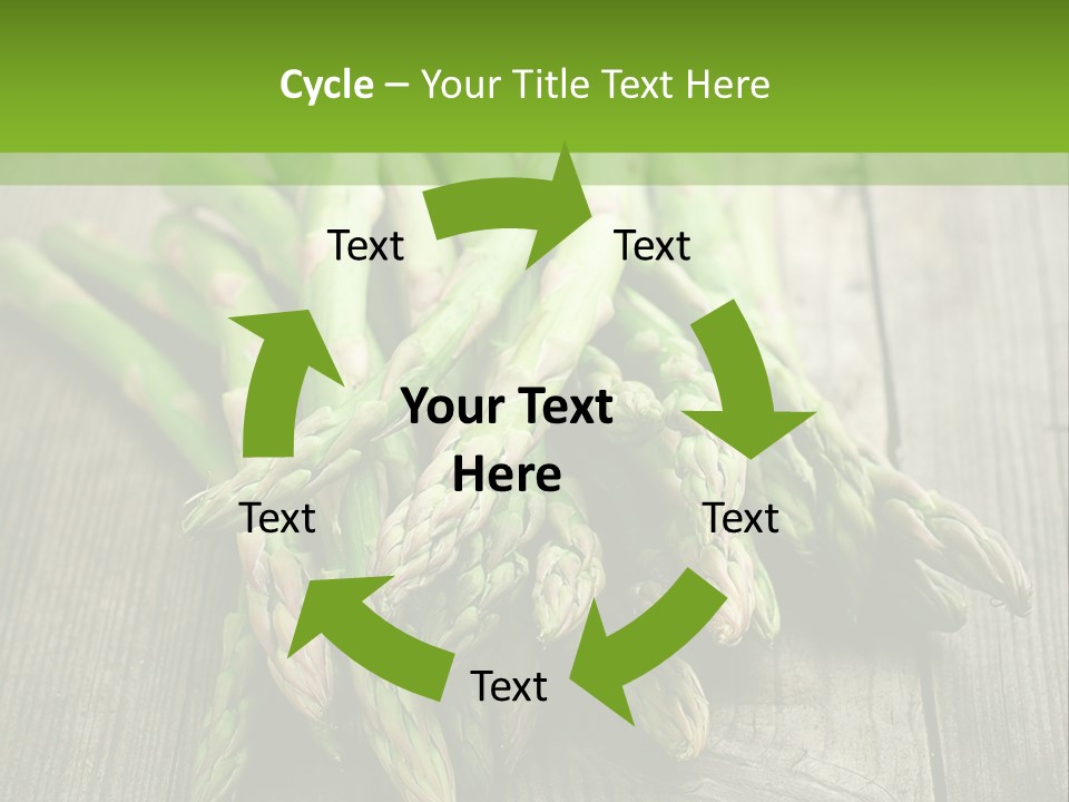 A Pile Of Asparagus On A Wooden Table PowerPoint Template