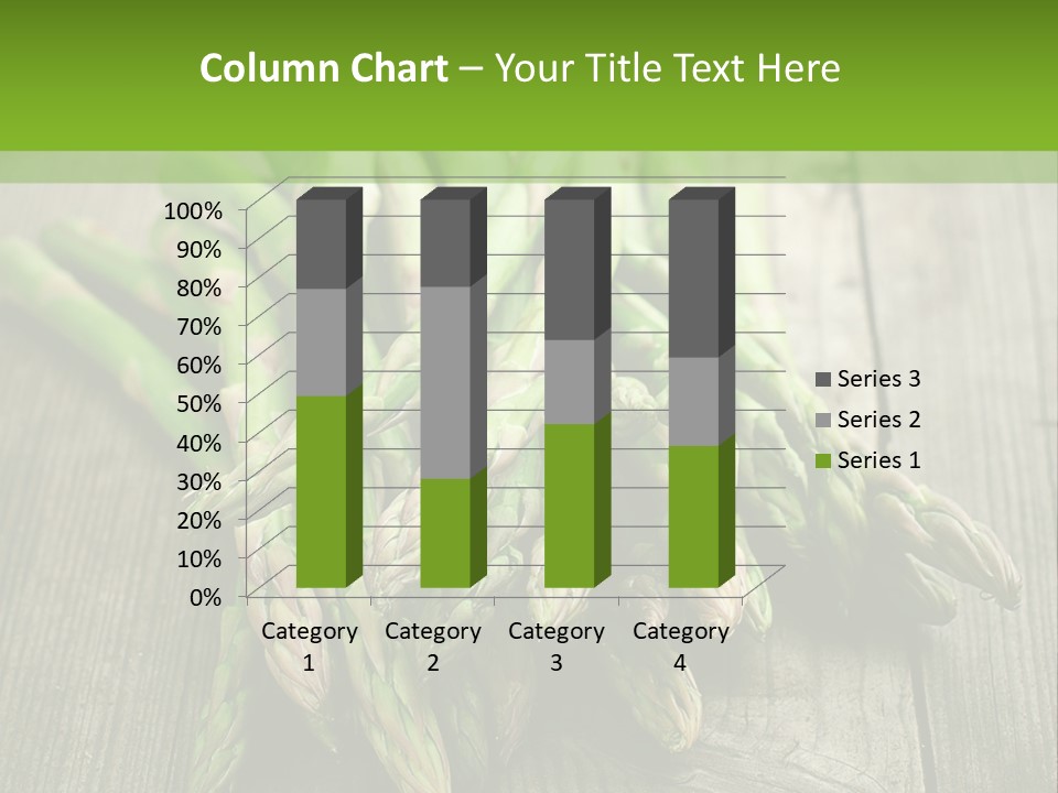 A Pile Of Asparagus On A Wooden Table PowerPoint Template