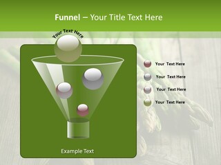 A Pile Of Asparagus On A Wooden Table PowerPoint Template