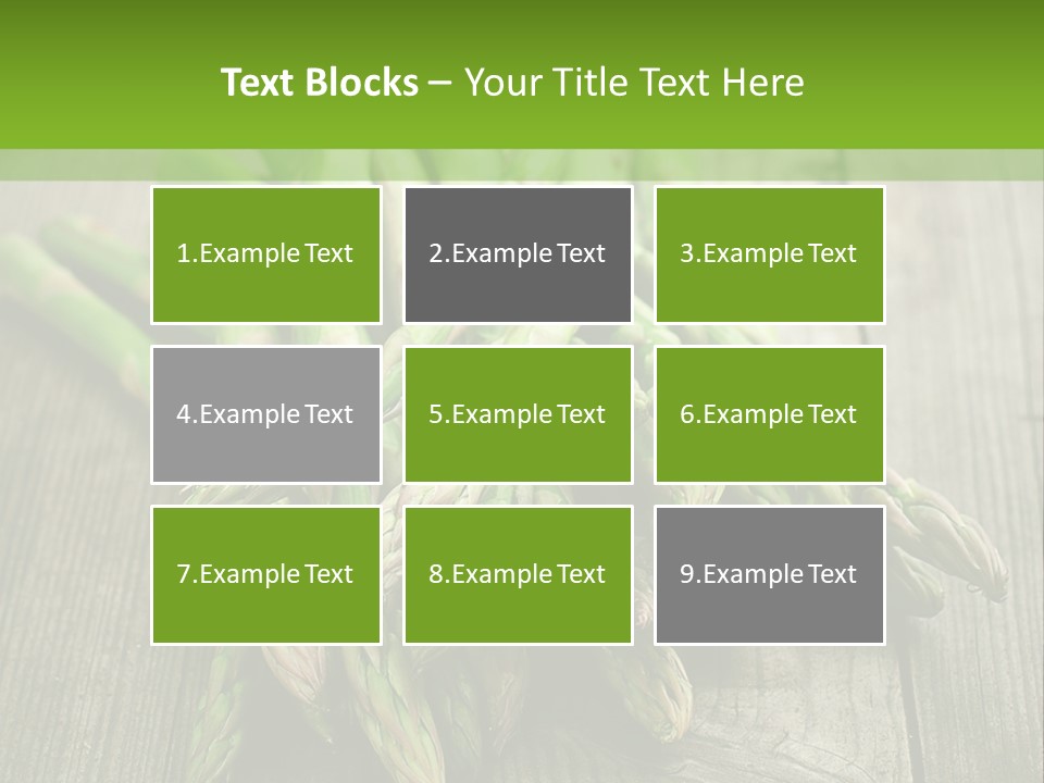 A Pile Of Asparagus On A Wooden Table PowerPoint Template