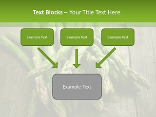 A Pile Of Asparagus On A Wooden Table PowerPoint Template
