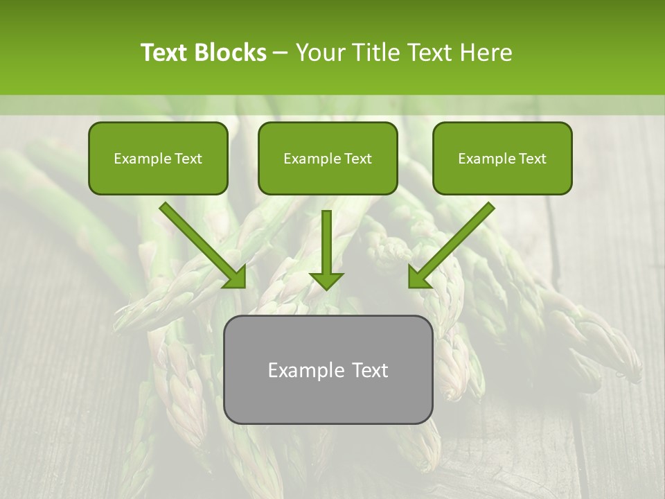 A Pile Of Asparagus On A Wooden Table PowerPoint Template