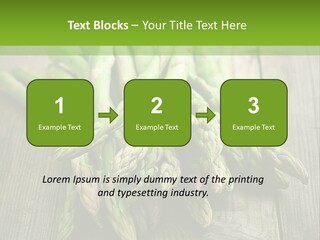 A Pile Of Asparagus On A Wooden Table PowerPoint Template