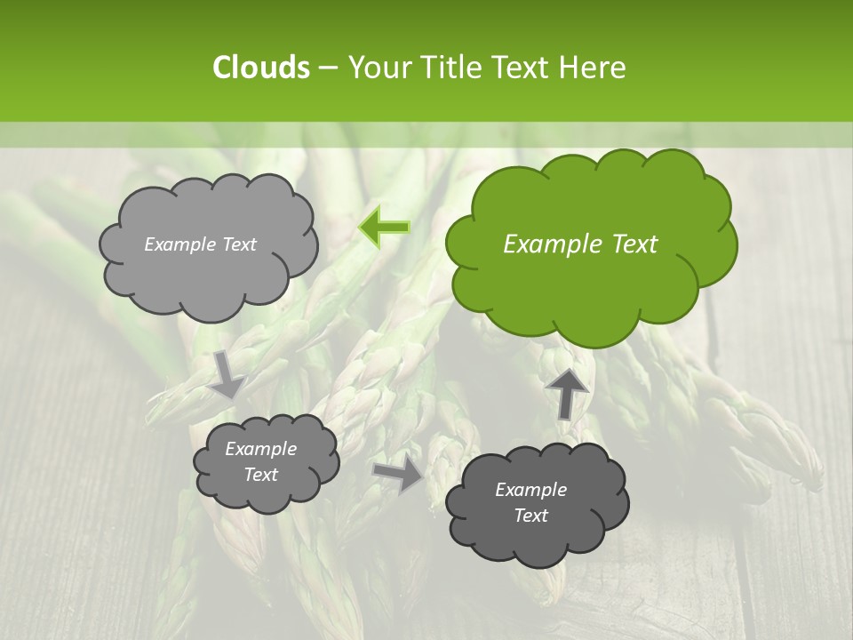 A Pile Of Asparagus On A Wooden Table PowerPoint Template