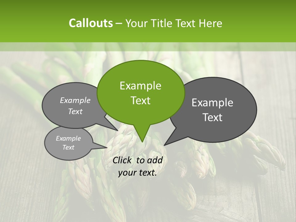 A Pile Of Asparagus On A Wooden Table PowerPoint Template