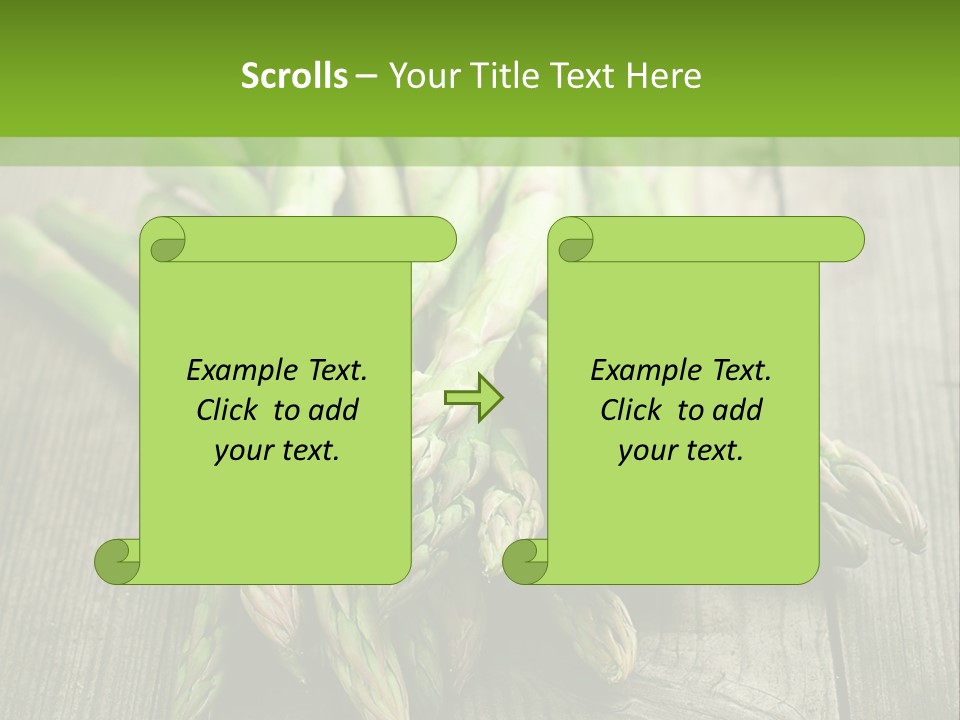 A Pile Of Asparagus On A Wooden Table PowerPoint Template