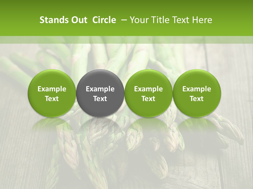 A Pile Of Asparagus On A Wooden Table PowerPoint Template