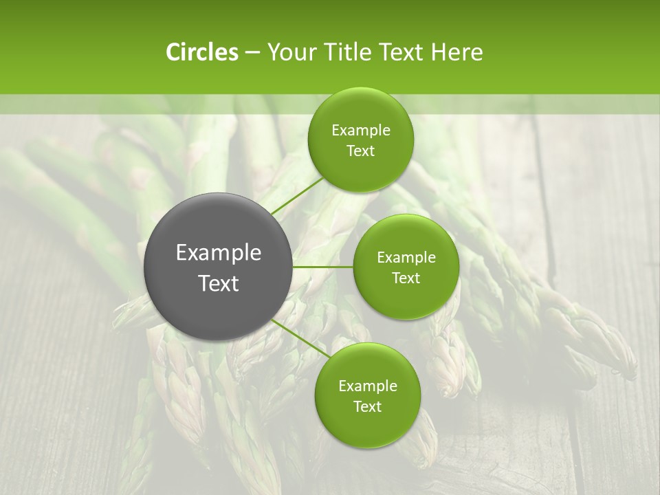 A Pile Of Asparagus On A Wooden Table PowerPoint Template