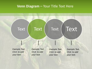 A Pile Of Asparagus On A Wooden Table PowerPoint Template