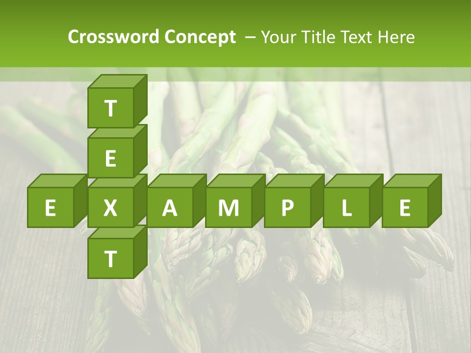 A Pile Of Asparagus On A Wooden Table PowerPoint Template
