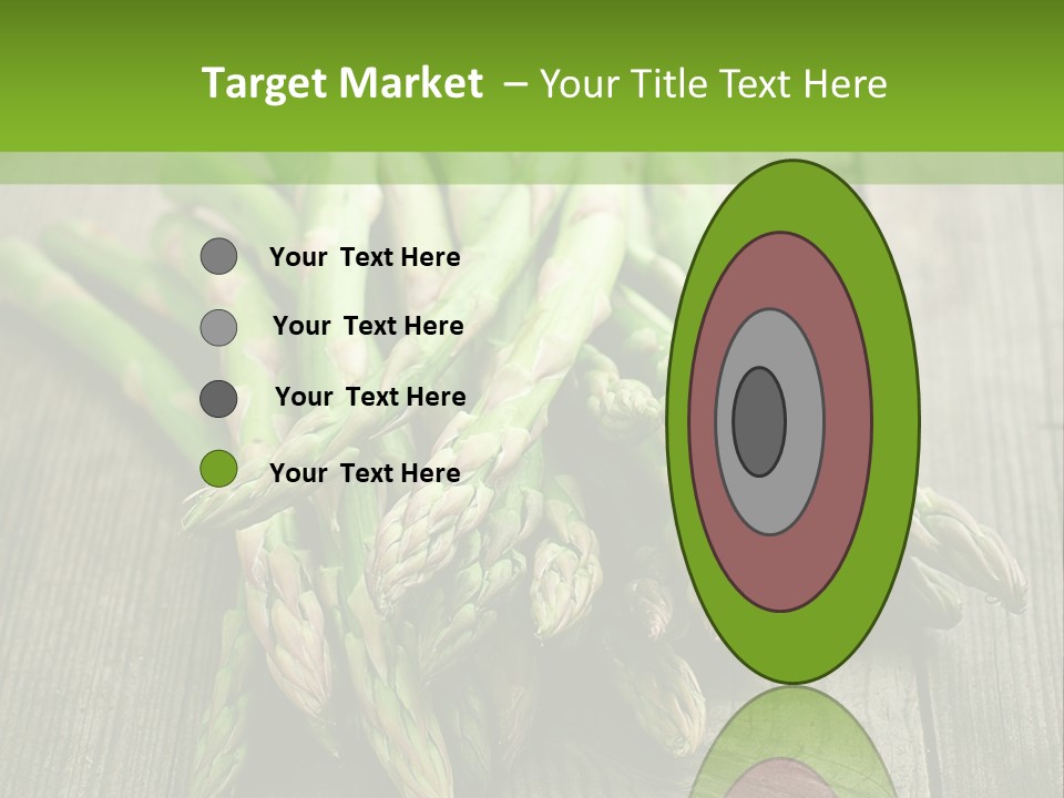 A Pile Of Asparagus On A Wooden Table PowerPoint Template