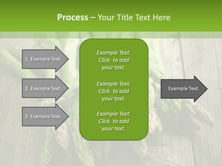 A Pile Of Asparagus On A Wooden Table PowerPoint Template