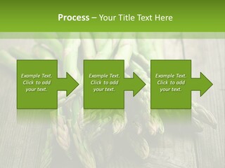 A Pile Of Asparagus On A Wooden Table PowerPoint Template