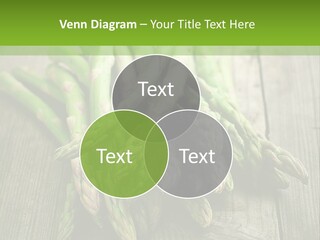 A Pile Of Asparagus On A Wooden Table PowerPoint Template