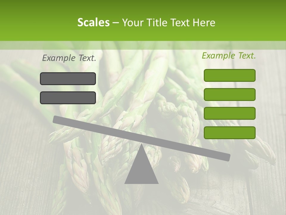 A Pile Of Asparagus On A Wooden Table PowerPoint Template
