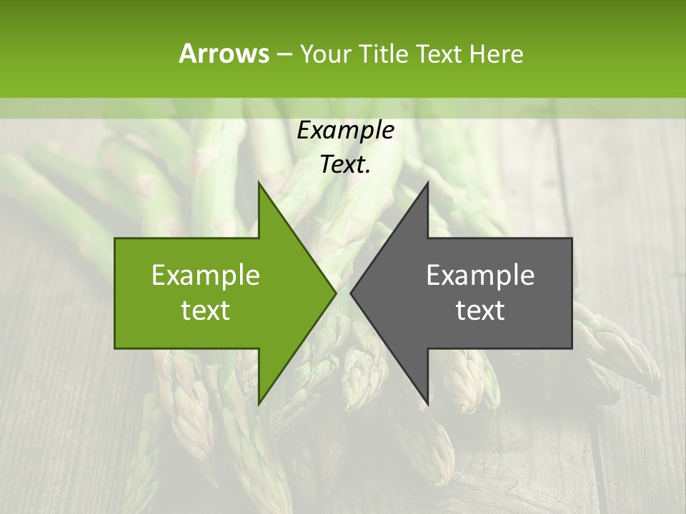 A Pile Of Asparagus On A Wooden Table PowerPoint Template