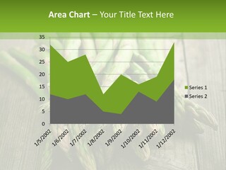 A Pile Of Asparagus On A Wooden Table PowerPoint Template