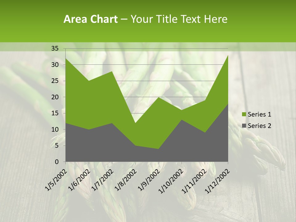 A Pile Of Asparagus On A Wooden Table PowerPoint Template