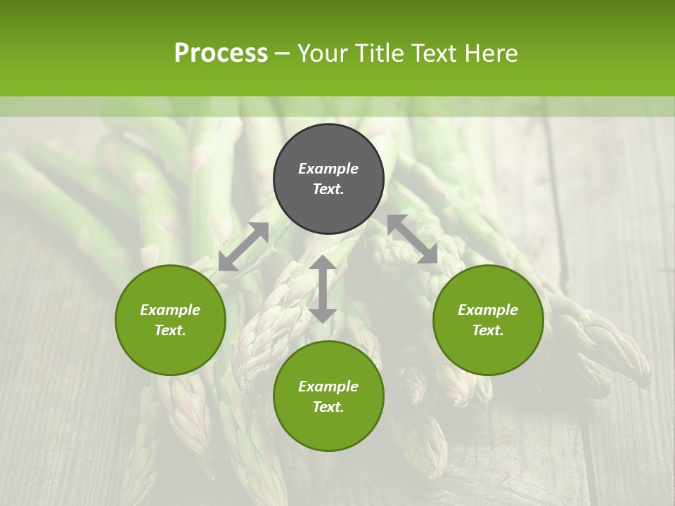 A Pile Of Asparagus On A Wooden Table PowerPoint Template