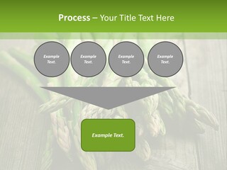 A Pile Of Asparagus On A Wooden Table PowerPoint Template