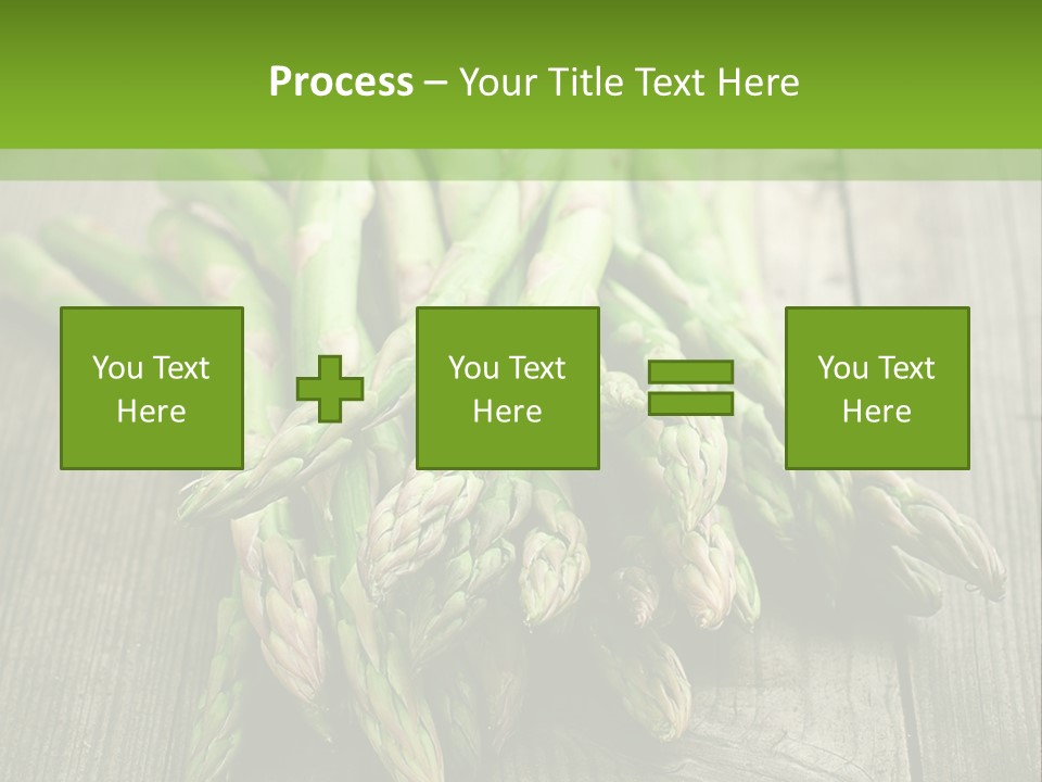 A Pile Of Asparagus On A Wooden Table PowerPoint Template