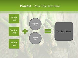 A Pile Of Asparagus On A Wooden Table PowerPoint Template