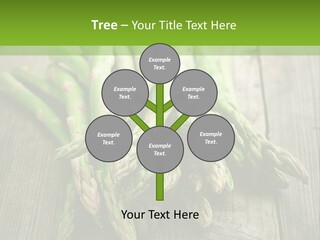 A Pile Of Asparagus On A Wooden Table PowerPoint Template