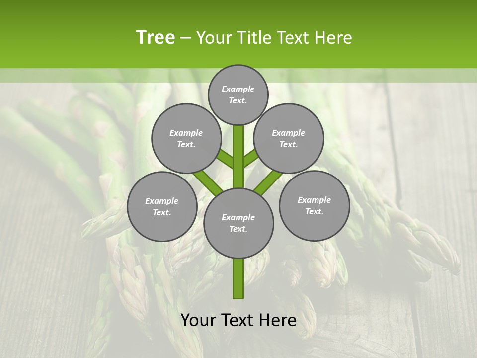 A Pile Of Asparagus On A Wooden Table PowerPoint Template