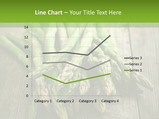 A Pile Of Asparagus On A Wooden Table PowerPoint Template
