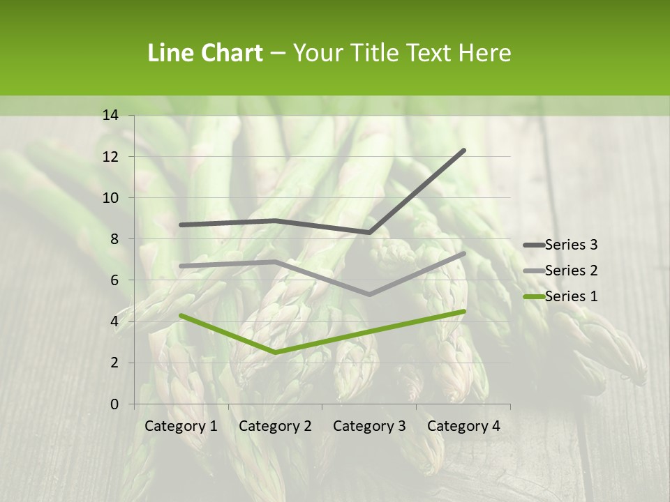 A Pile Of Asparagus On A Wooden Table PowerPoint Template