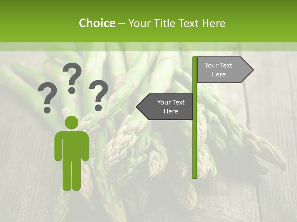 A Pile Of Asparagus On A Wooden Table PowerPoint Template