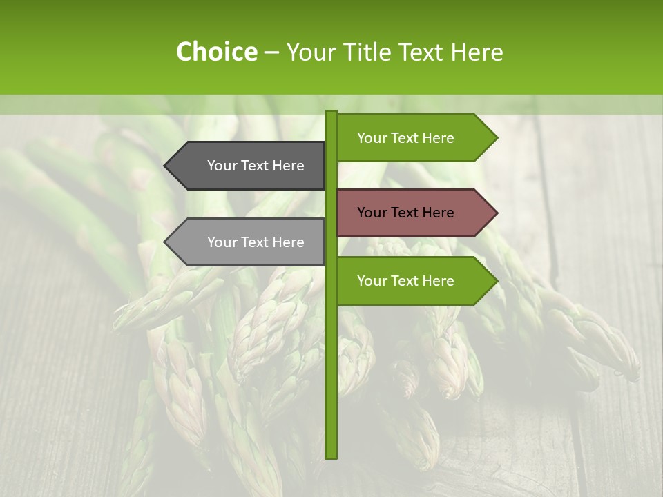 A Pile Of Asparagus On A Wooden Table PowerPoint Template