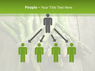 A Pile Of Asparagus On A Wooden Table PowerPoint Template