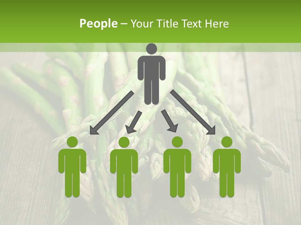 A Pile Of Asparagus On A Wooden Table PowerPoint Template