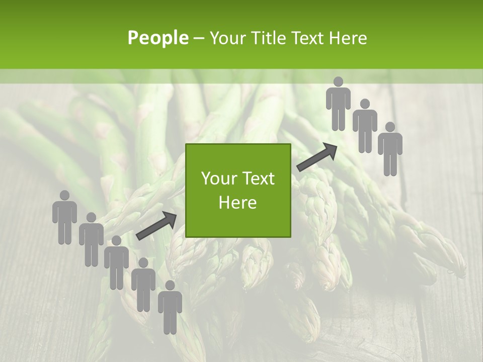A Pile Of Asparagus On A Wooden Table PowerPoint Template