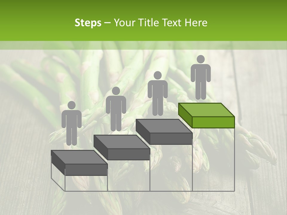 A Pile Of Asparagus On A Wooden Table PowerPoint Template