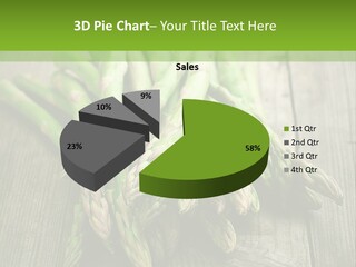 A Pile Of Asparagus On A Wooden Table PowerPoint Template