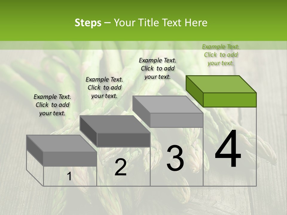 A Pile Of Asparagus On A Wooden Table PowerPoint Template