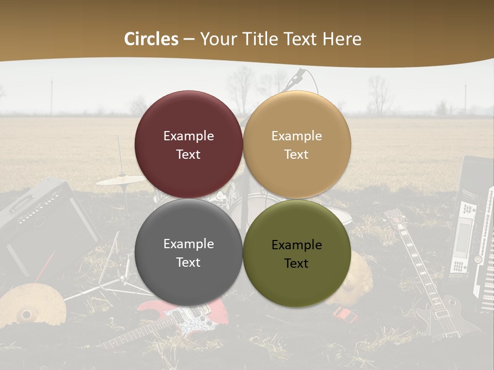 A Musical Instrument In The Middle Of A Field PowerPoint Template