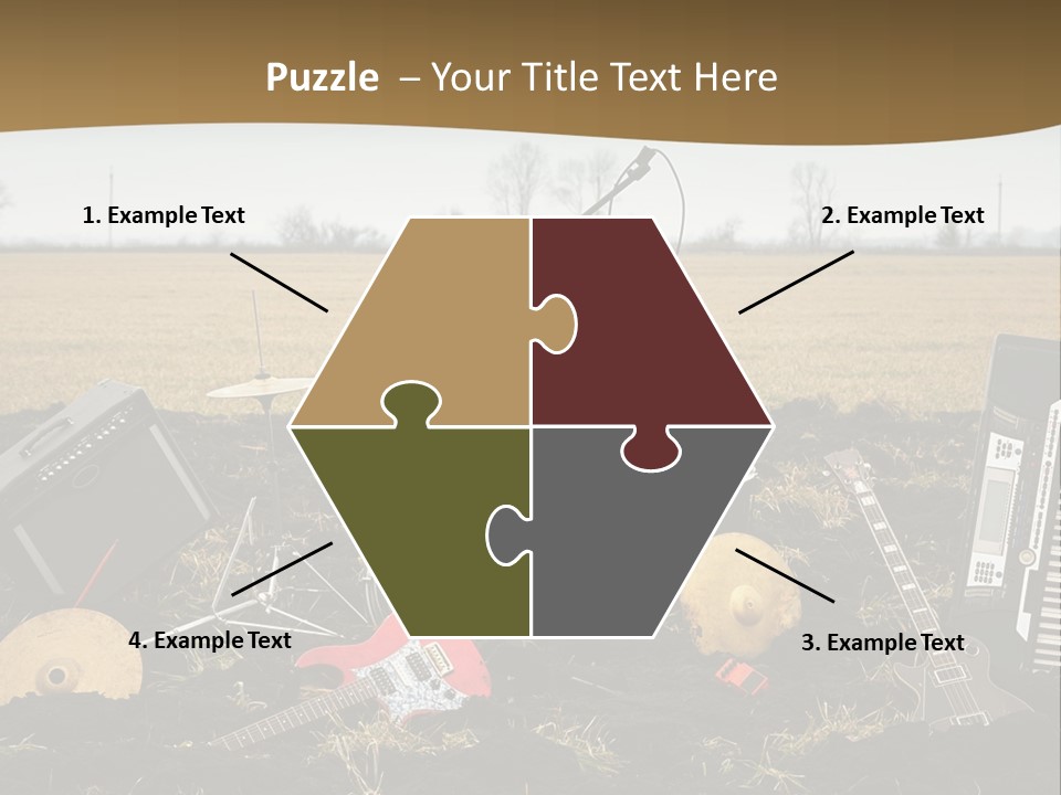 A Musical Instrument In The Middle Of A Field PowerPoint Template