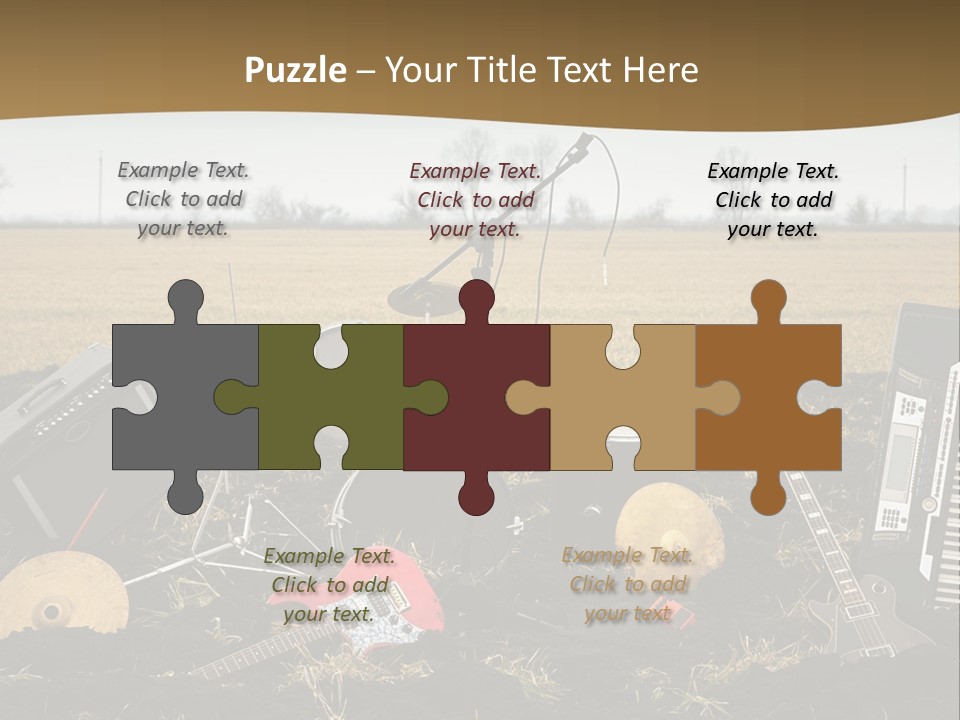 A Musical Instrument In The Middle Of A Field PowerPoint Template