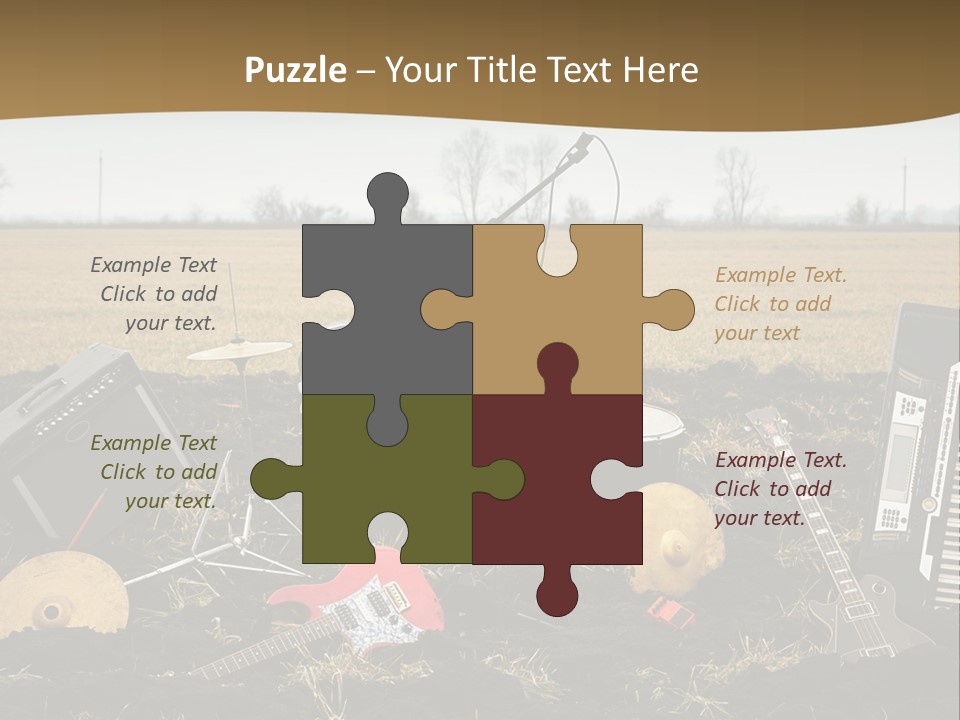 A Musical Instrument In The Middle Of A Field PowerPoint Template
