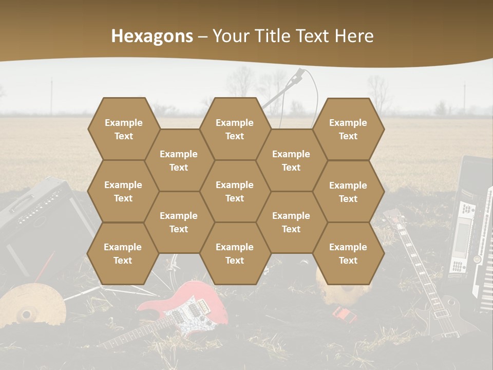 A Musical Instrument In The Middle Of A Field PowerPoint Template