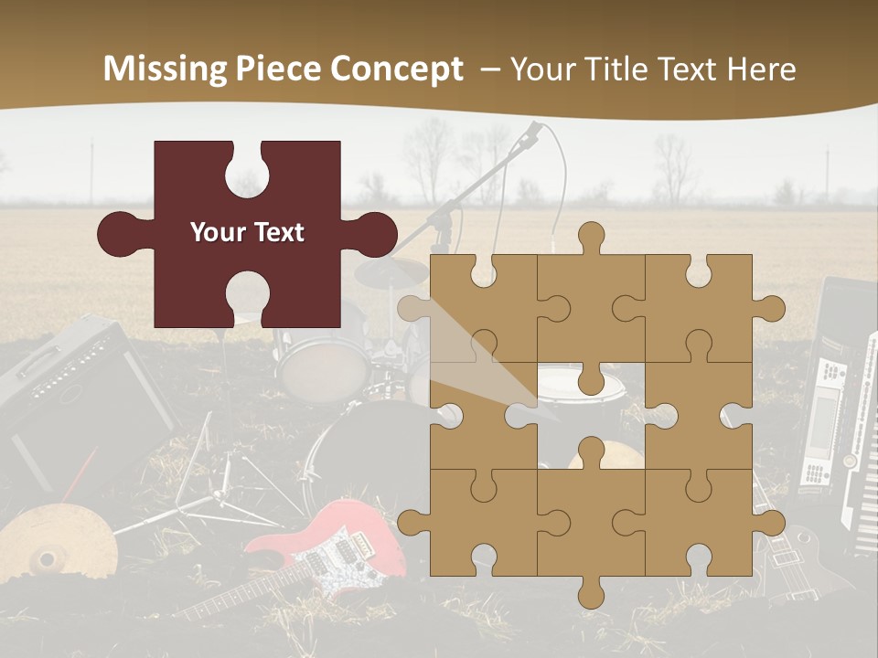 A Musical Instrument In The Middle Of A Field PowerPoint Template